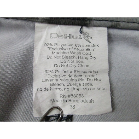 DaHui Shorts Mens 38 Black Gray Photo Print Boardshorts Surf Swim Drawstring - Picture 3 of 10